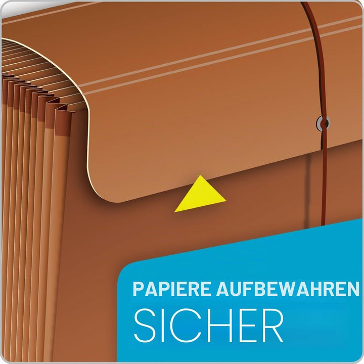 Globe Weis Globe-Weis/Pendaflex Robuste Fächermappe mit Klappe, 1-31 Index, Briefgrösse, Braun, (R11