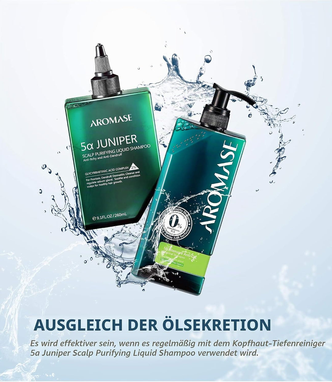 AROMASE Anti-Oil Essential Shampoo - Effektiv bei schnell fettendem Haar &amp; fettiger Kopfhaut, reguli