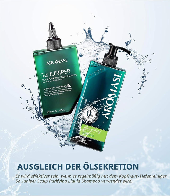AROMASE Anti-Oil Essential Shampoo - Effektiv bei schnell fettendem Haar &amp; fettiger Kopfhaut, reguli