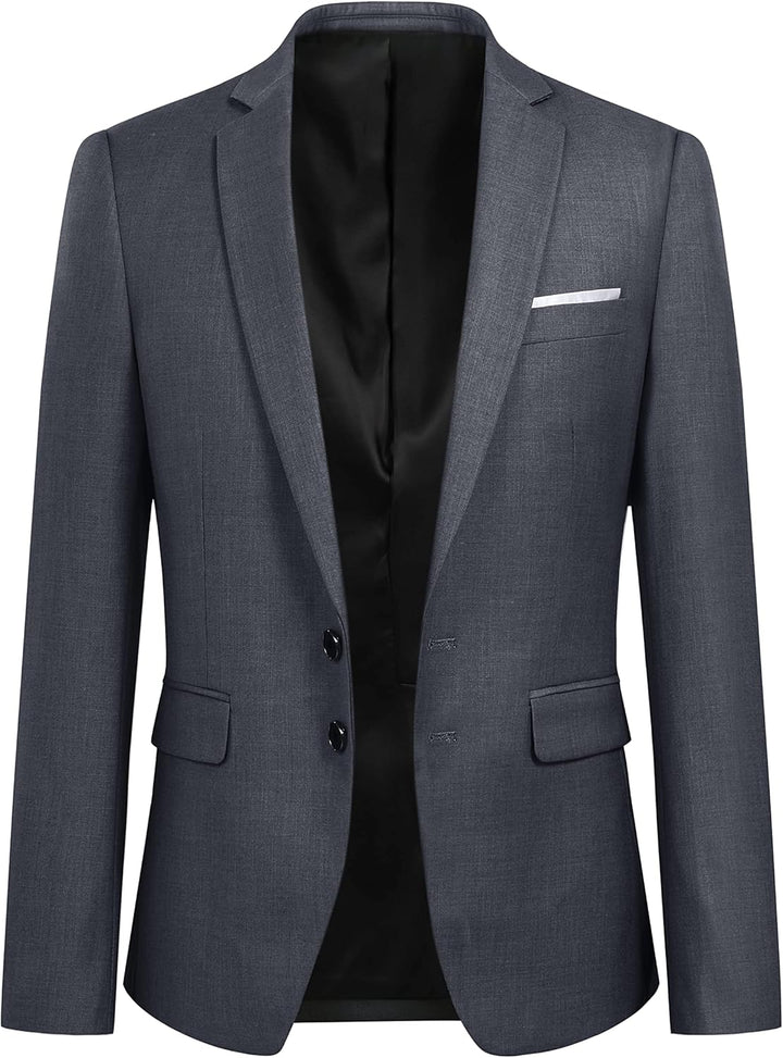 YOUTHUP Herren 2 Teilig Anzug Modern Slim fit Anzüge Einreiher Anzugsjacke Anzughose Business Hochze