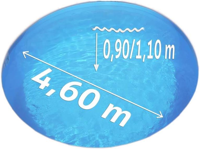 Pool Innenhülle Ersatzfolie - Stärke 0,40 mm - Überlappend - Ohne Biese mit Übermass gefertigt - UV-