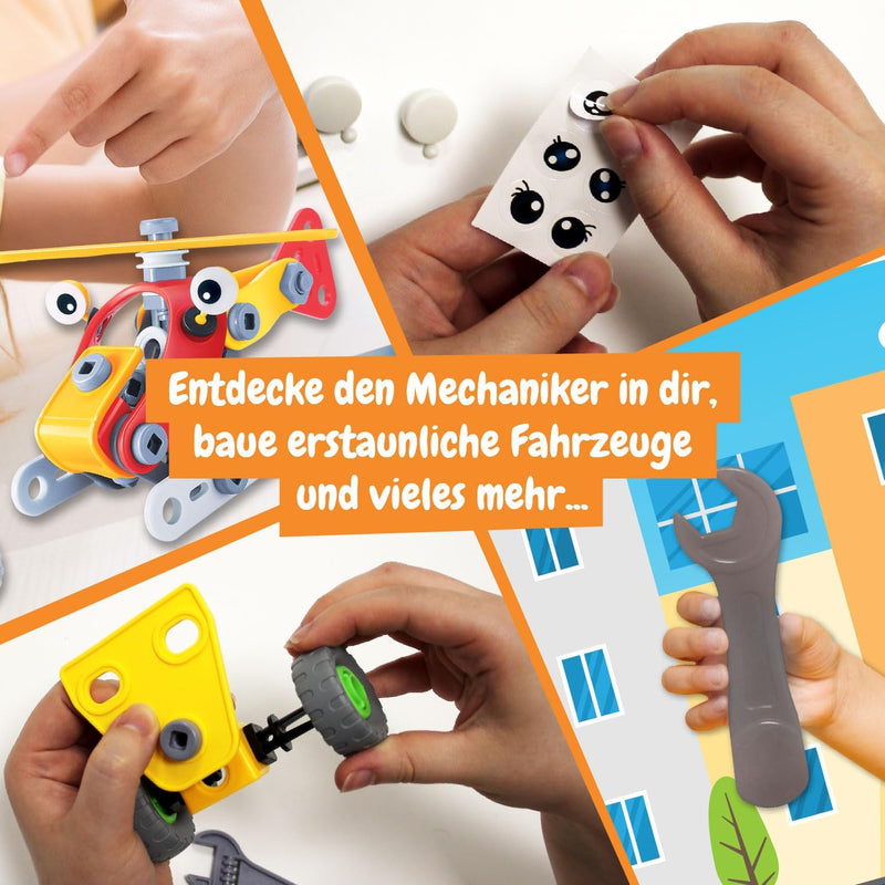 Science4you Mein Erstes Konstruktionsspielzeug ab 4 - Auto Spielzeug für Kinder mit 100+ Stück und 4