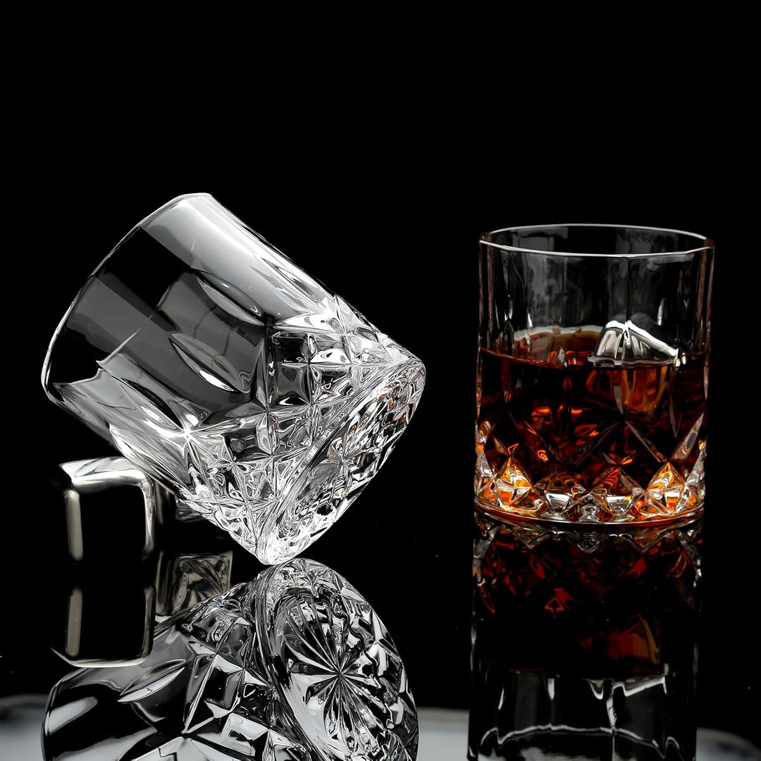 Whisky Stones Gift Set Whisky Glass Set 2 Stainless Steel Iced Whisky Cube-Scotch Bourbon Gift Box S