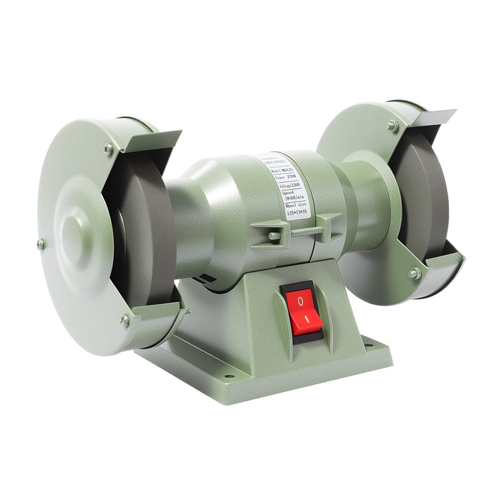 Poliermaschine 250W mit 2 Polierscheiben Ø 125mm, 2800rpm, Doppelschleifer, Tischpolierer Poliermasc