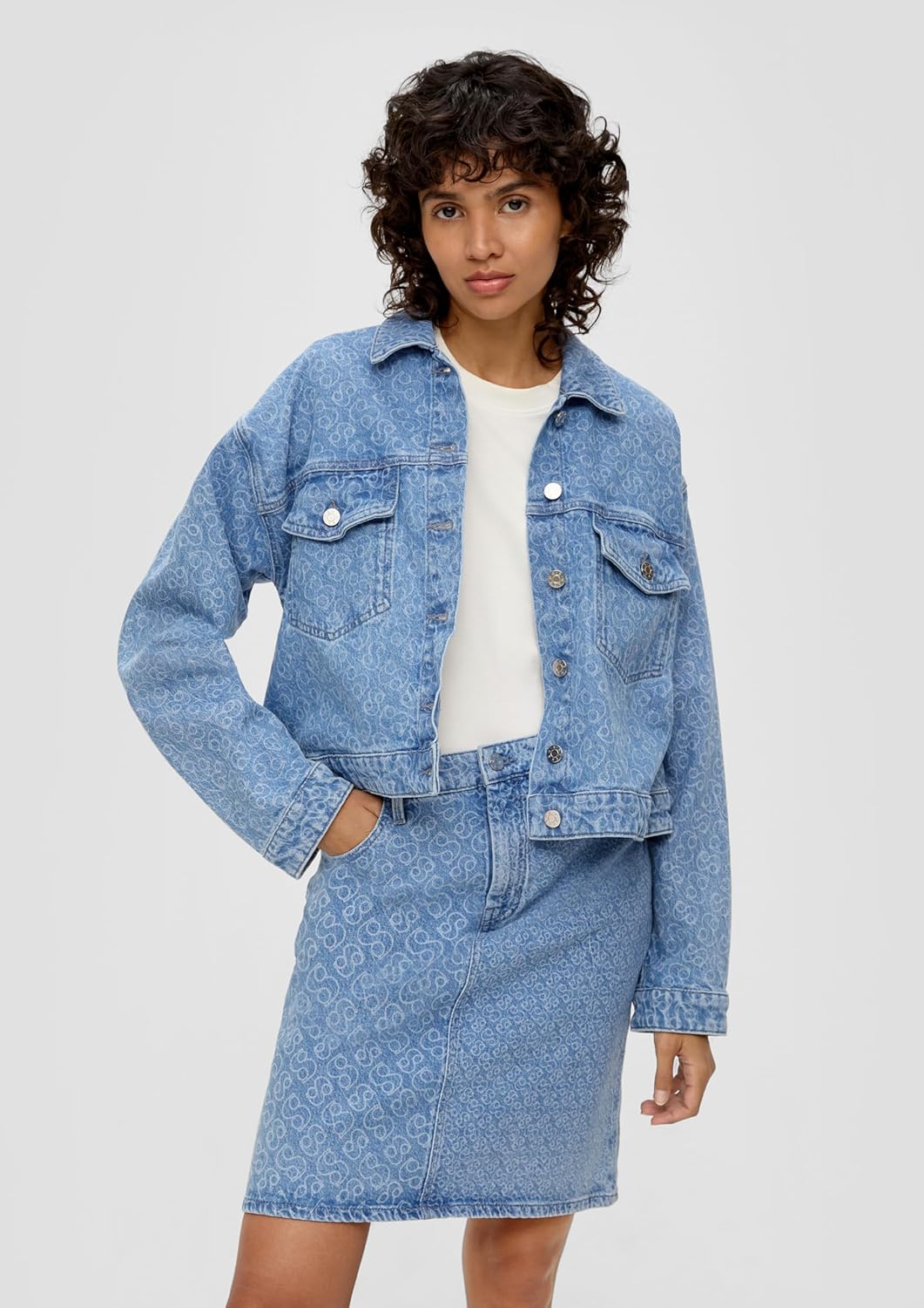 s.Oliver Damen Jeansrock, 38 Blau