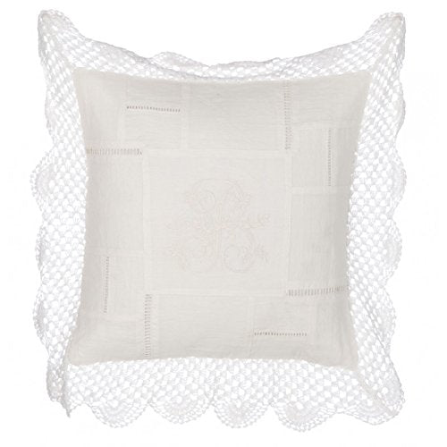 Blanc Mariclo Kissen, bestickt, 45 x 45 cm, "Vintage Lace Collection"