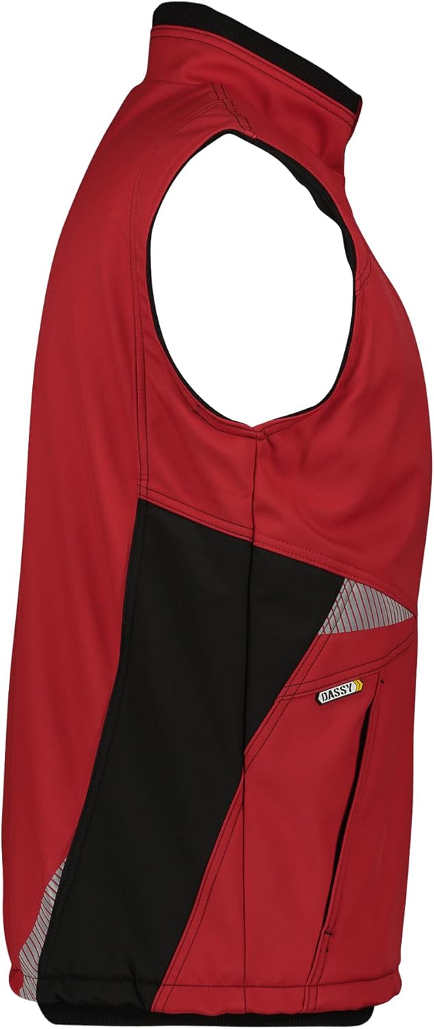 Dassy Fusion Softshell-Weste, Farbe:rot/schwarz, Grösse:XXL XXL rot/schwarz, XXL rot/schwarz