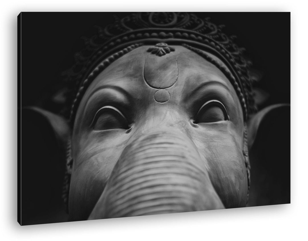 deyoli indische Elefanten Gottheit Format: 100x70 Effekt: Schwarz/Weiss als Leinwand, Motiv fertig g