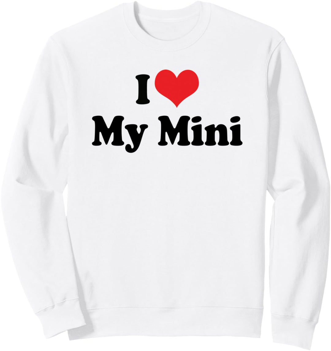 Ich liebe Red Heart, mein britisches Mini-Auto Sweatshirt