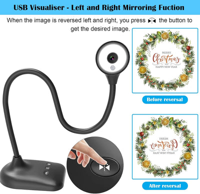 THUSTAND Visualisierer für Unterricht, USB-Dokumentenkamera, PC-Viewer für Klassenzimmer mit LED-Lic