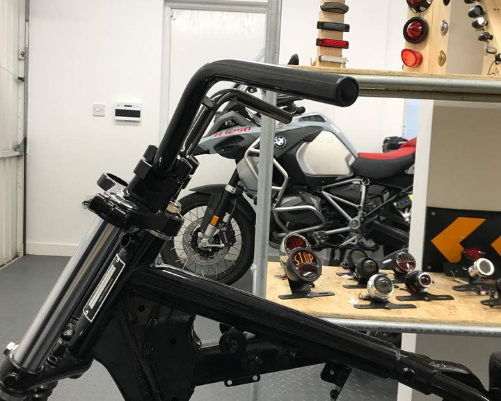 Motorrad Lenker Für Affe Fahrrad Pit Bike Scrambler - 22mm 7/8" Mit 4.5" Aufstieg - Schwarz, Schwarz