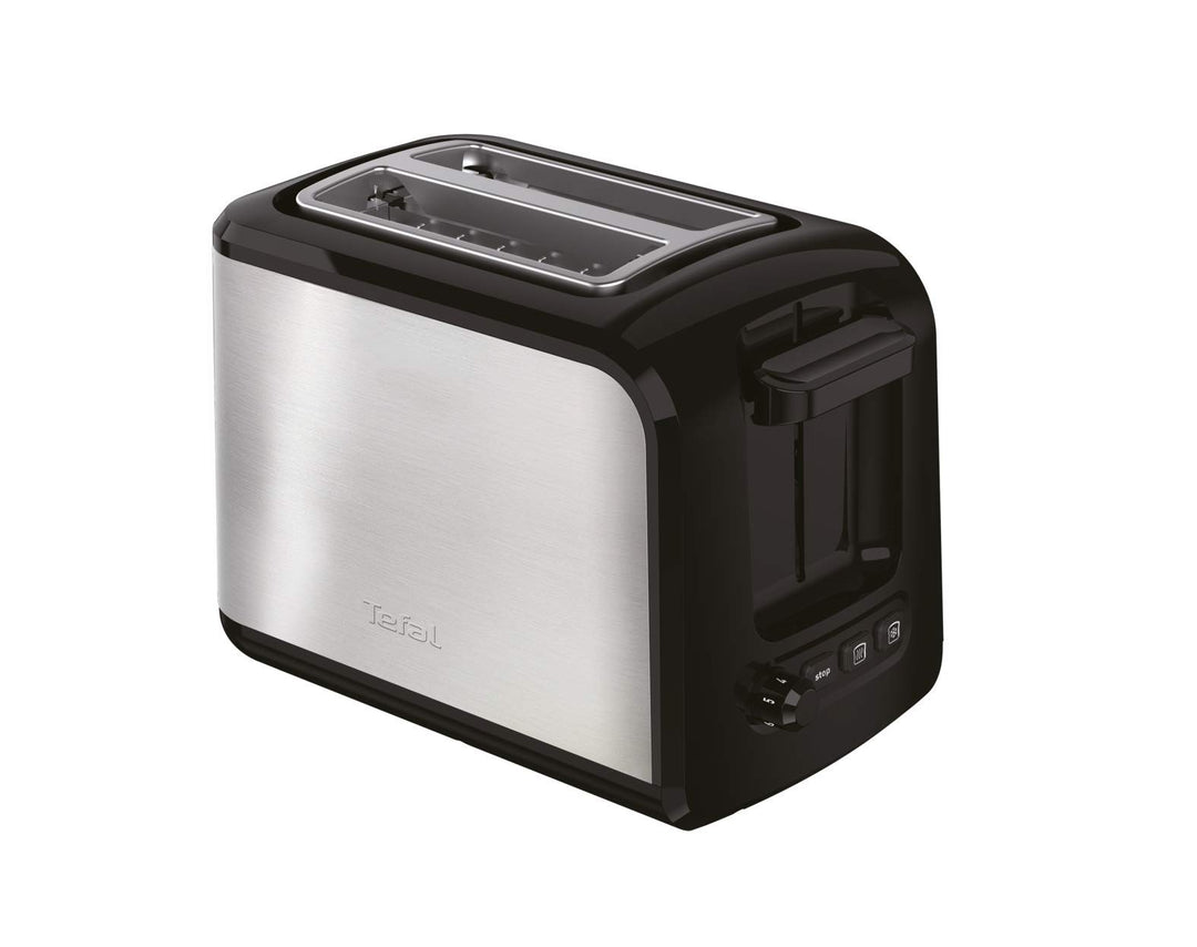 Tefal Express TT410D 2-Scheiben-Toaster, Schwarz, Edelstahl, 2 Scheiben, 850 W, 160 mm, Stil: Single