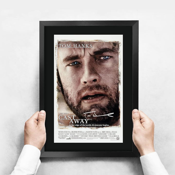 HWC Trading Cast Away A3 Gerahmte Signiert Gedruckt Autogramme Bild Druck-Fotoanzeige Geschenk Für T