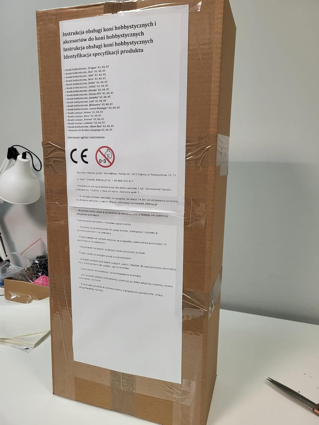 Hobby Horse Gross A3 (Pferd auf Stange) mit Zaumzeug wie abgebildet (spotted) Light Yellow, Light Ye