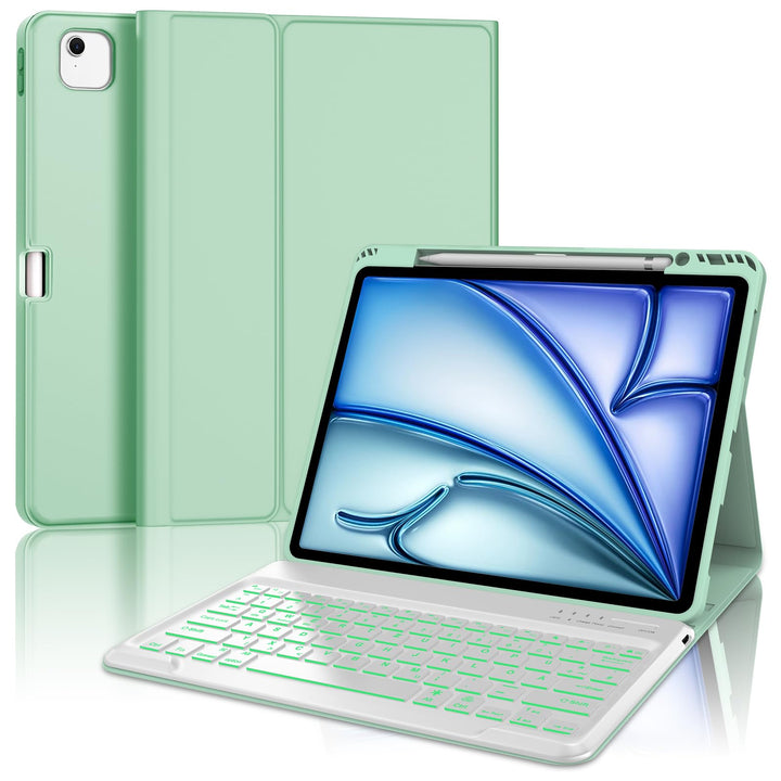 IVEOPPE Tastatur für iPad Air 13 (2025/2024), Hülle mit Tastatur für iPad air 13 Zoll M3/M2, 7-Farbi