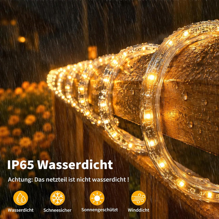 kefflum 14M LED Lichtschlauch,led schlauch, Lichterkette Licht Leiste 36LEDs/M Schlauch für Innen un