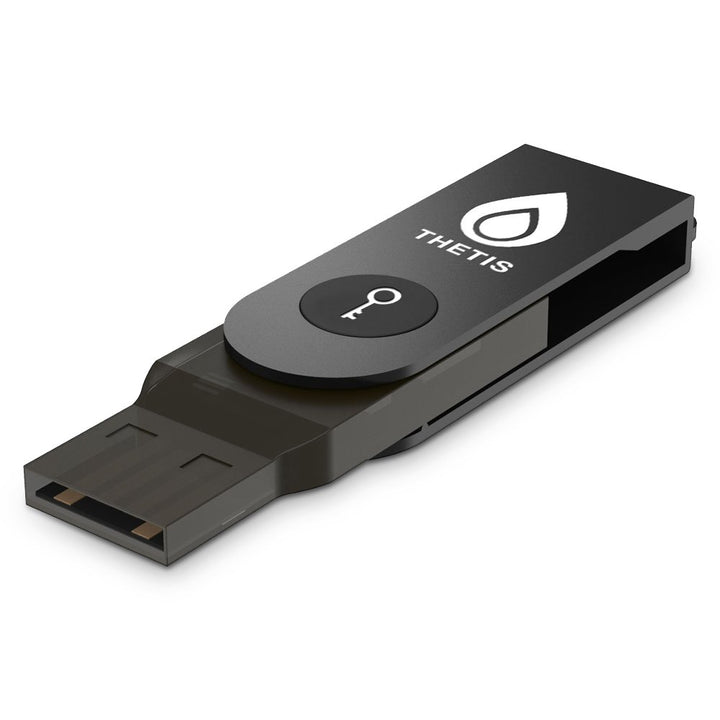 FIDO2 U2F Sicherheitsschlüssel, Thetis [Aluminium Klappdesign] Universal Zwei-Faktor-Authentifizieru