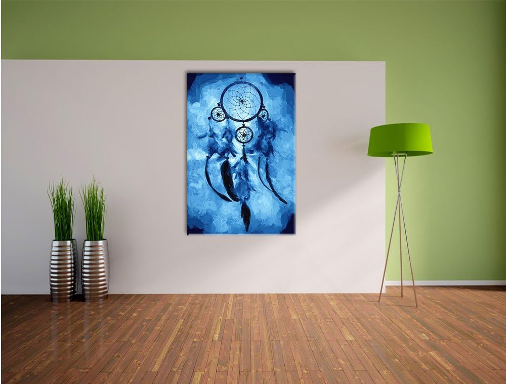 Pixxprint Indianischer Traumfänger Kunst als Leinwandbild/Grösse: 100x70 / Wandbild/Kunstdruck/ferti