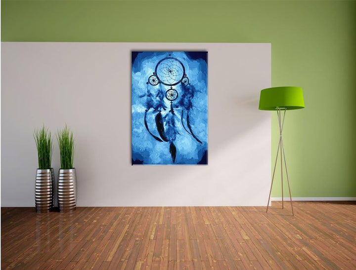 Pixxprint Indianischer Traumfänger Kunst als Leinwandbild/Grösse: 100x70 / Wandbild/Kunstdruck/ferti