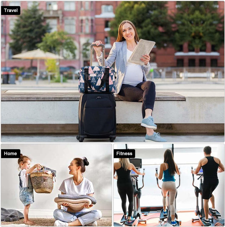 HAWEE Sporttasche Damen Gross Leichte Reisetasche Herren Faltbare Gym Duffel Bag Weekender Travel Ba