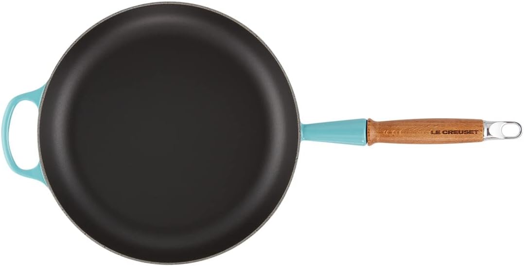 Le Creuset Signature gusseiserne Bratpfanne mit Holzgriff 28 cm Karibik, 20258281700422 Karibik 28 c