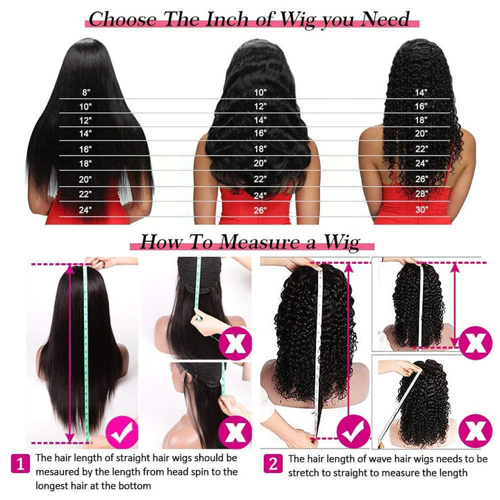 TOOCCI Lace Frontal Perücken Echthaar Gerade Perücken für Damen 4x4 Straight Lace Closure Wigs Brasi