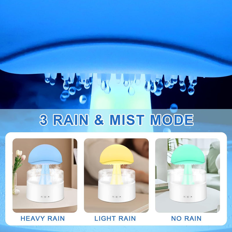 Rain Cloud Humidifier mit Fernbedienung, GuKKK 3 in 1 Luftbefeuchter/Aroma Diffuser / 7 Farben Nacht