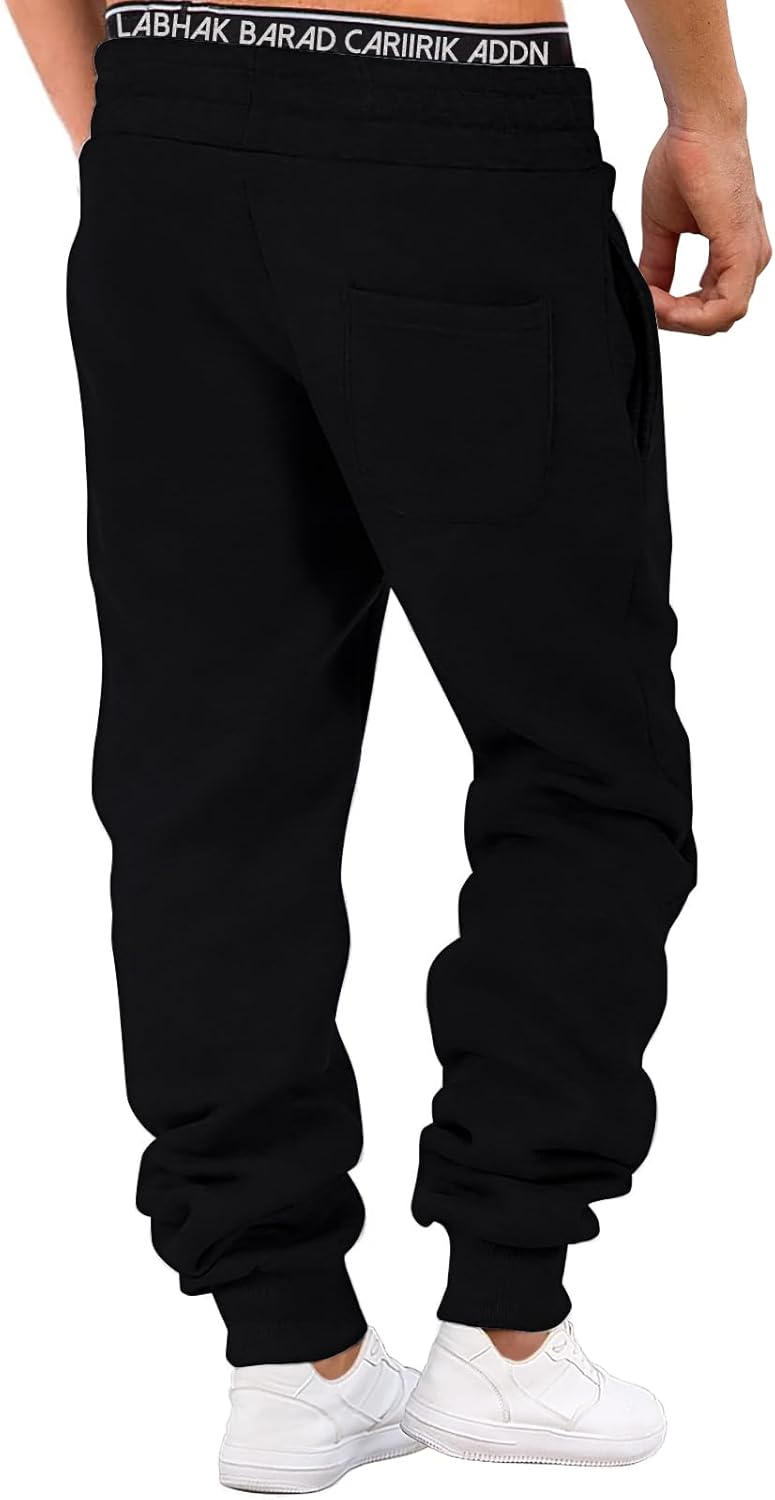 HMIYA Jogginghose Herren Baumwolle Trainingshose Sporthose Freizeithose Lang Hosen Klassische Sweath