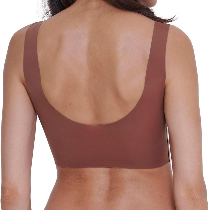 Sloggi Damen Nahtloser BH Zero Feel 2.0 Soft Bra/ohne Bügel/Gepolstert/Verstellbare Träger XS Burnt