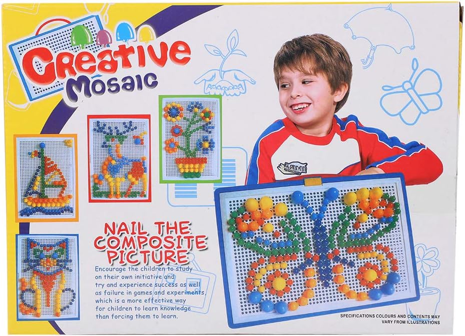 ITODA Steckspielzeug Mosaik Steckspiel Pädagogisches Kinderspielzeug Kreatives Spielzeug Jungen Mädc