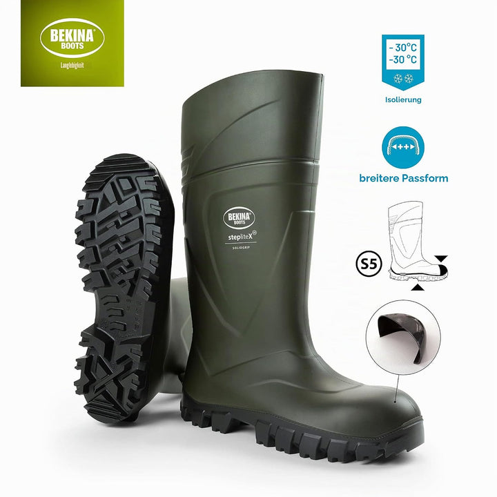 Bekina Steplite X S5 Robuste Sicherheitsstiefel für Herren und Damen mit Stahlkappe und Stahlsohle,