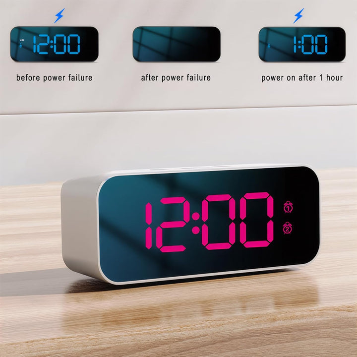 Digitaluhr mit RGB Farbdisplay Sprachsteuerung Multifunktion LED Sprachaufzeichnungswecker dimmbare