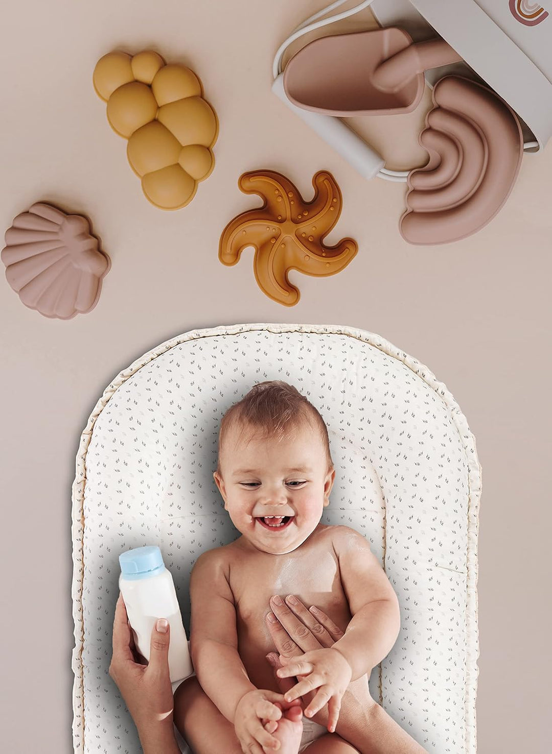 PIMKO Babynest 2seitig Minky Babynestchen für Baby Kuschelnest Babykokon für Säuglinge und Neugebore