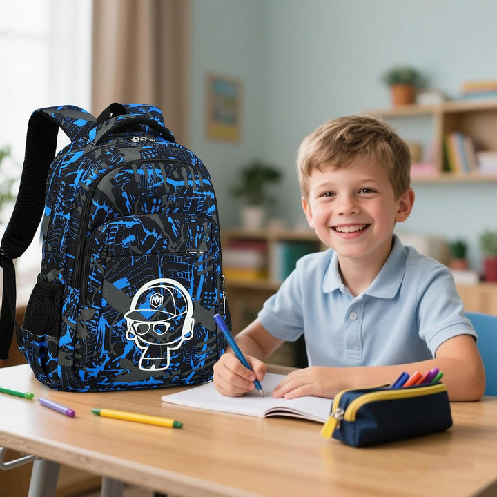 LEDAOU Schulrucksack Junge Teenager Kinder Juvenile Mädchen Daypack Mädchen Freizeitrucksack Backpac