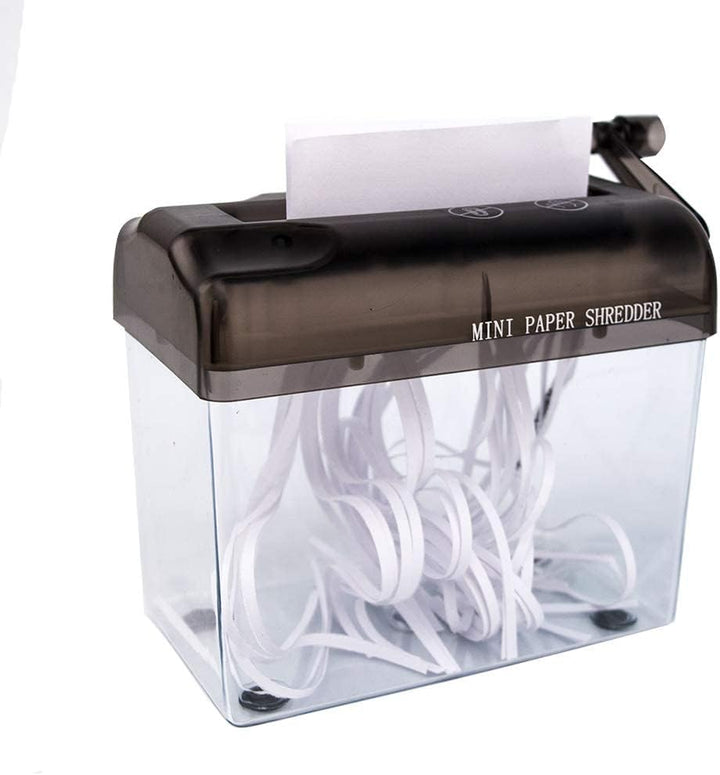 Manueller Aktenvernichter, A6 Handkurbel Tragbares Mini Papierschneidewerkzeug Dokumentenschneidemas
