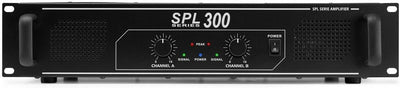 SkyTec SPL300 PA Verstärker Endstufe 300 Watt, mit 3-Band-Equalizer, 3 Kanal Input, Chinch, AUX, ide