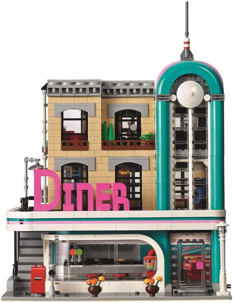 LEGO Creator Expert Downtown Diner 10260 Building Kit, Model Set and Assembly Toy for Kids and Adult