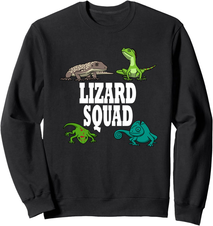 Eidechsen Squad Witziges Gecko Team Sweatshirt