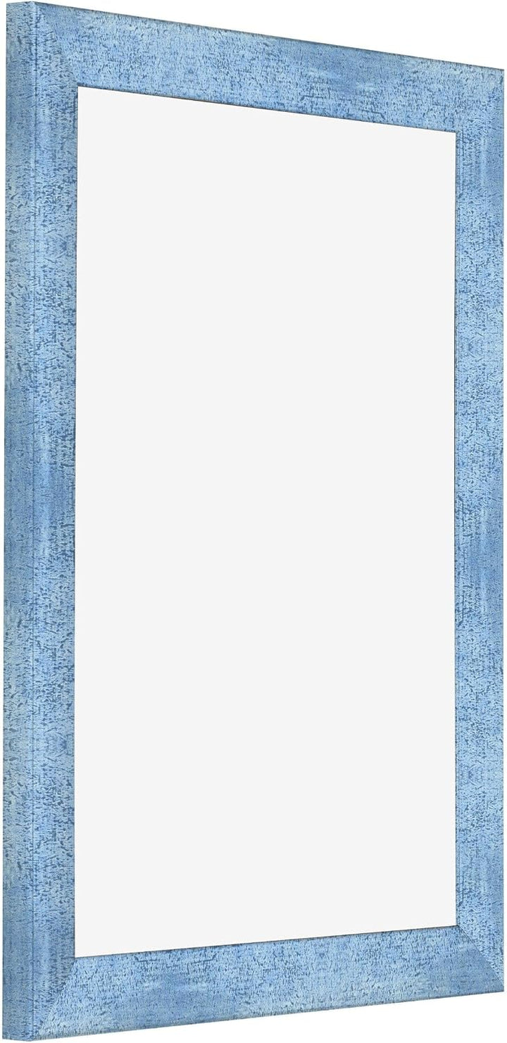 yd. Your Decoration - Bilderrahmen 75x100 cm - Hellblau Gewischt - Bilderrahmen aus MDF mit Acrylgla
