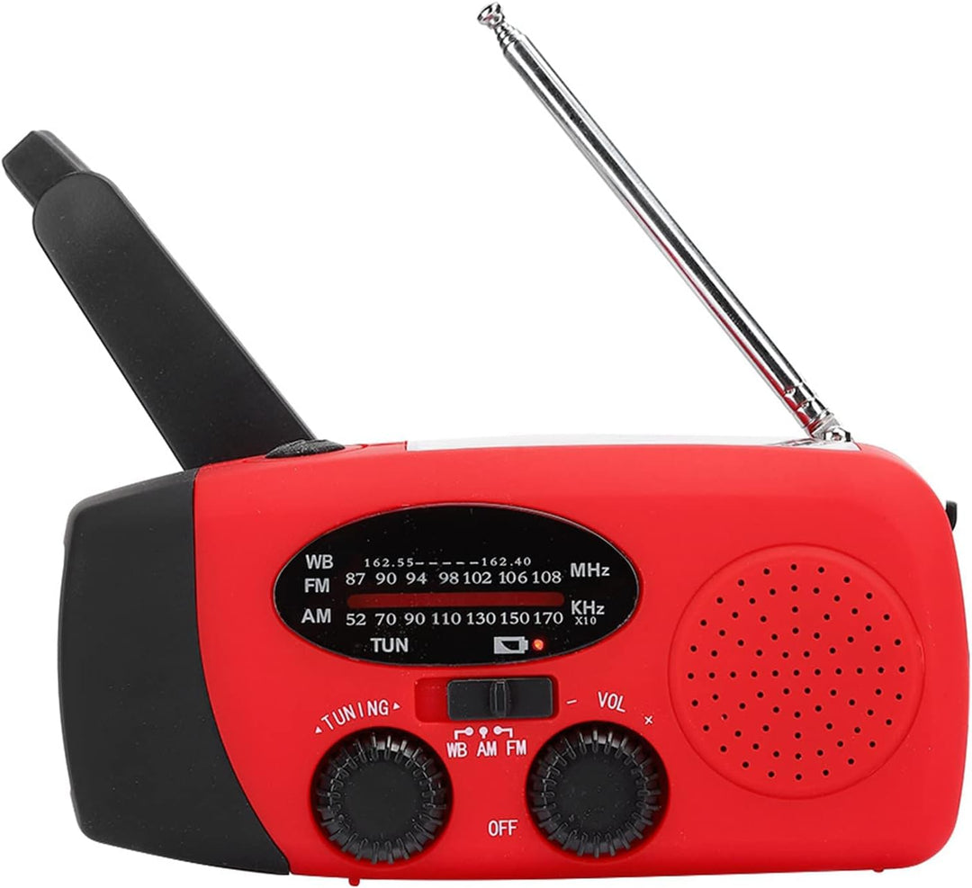 Notfallradio, Radio Tagbares Solar Handkurbelradio, Wiederaufladbar mit NOAA Funktion LED Licht Kata