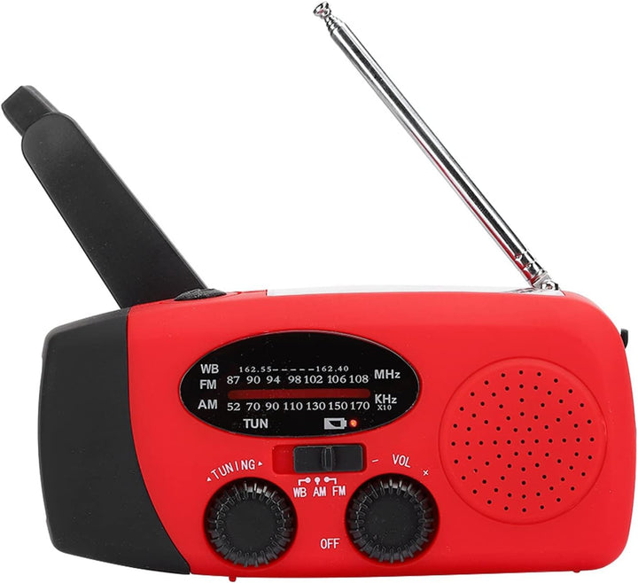 Notfallradio, Radio Tagbares Solar Handkurbelradio, Wiederaufladbar mit NOAA Funktion LED Licht Kata