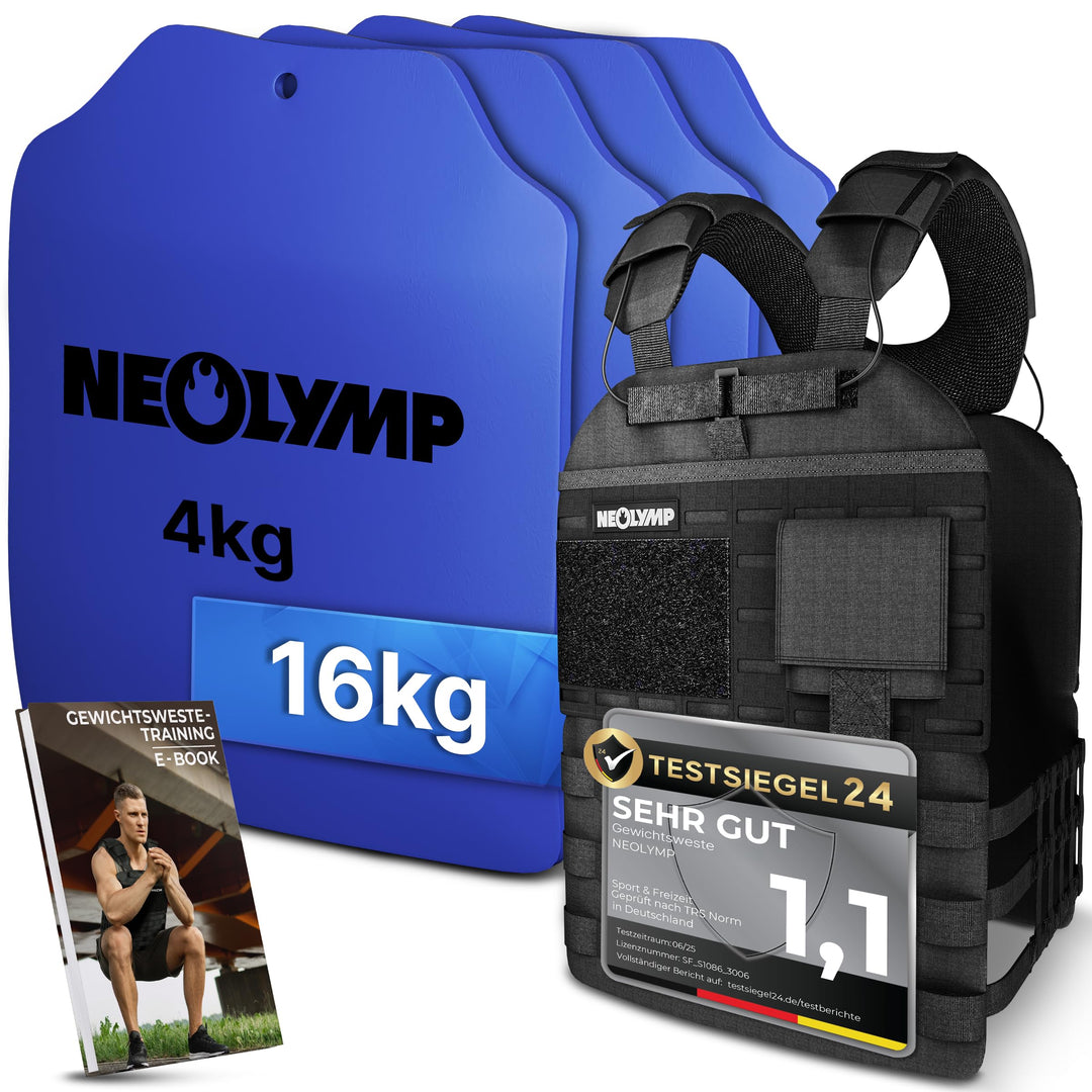 NEOLYMP Gewichtsweste – Unisex Weighted Vest – Plattenträger Weste mit Tasche – Kein Verrutschen – A