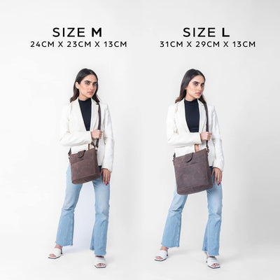 LEABAGS Leder Handtasche Damen I Premium Echtleder Umhängetasche I Damen Schultertasche I Damentasch