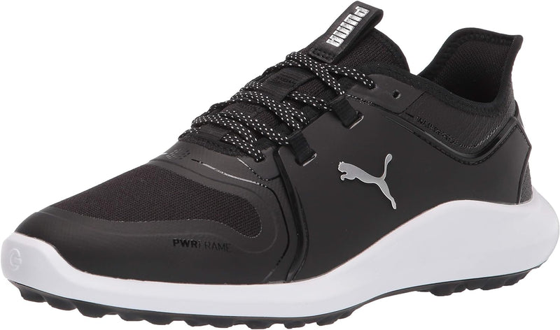 PUMA Herren Ignite Fasten8 Golfschuh 42.5 EU Puma Black Puma Silver Puma Weiss, 42.5 EU Puma Black P