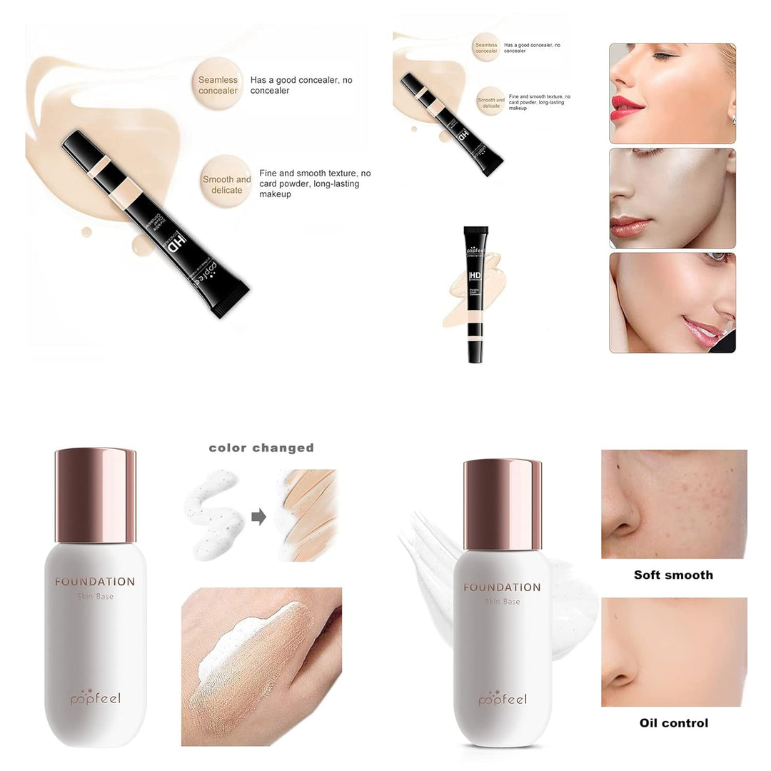 CHSEEO 34 Stück Mehrzweck Make-up-Set All-in-One Make-up-Geschenkset Kosmetik-Palette Starter Kit Li