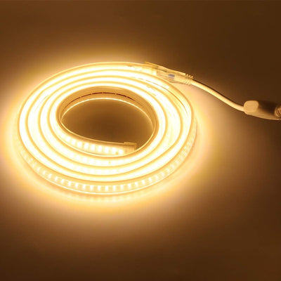 FOLGEMIR 25m Warmweiss LED Band, 2835 SMD 144 Leds/m Lichtleiste, 220V 230V Strip, sehr helle Beleuc