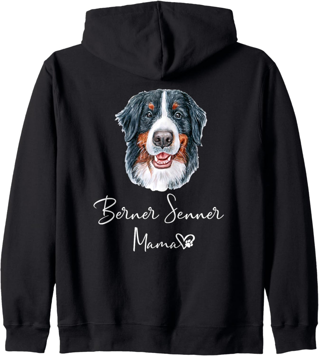 Berner Senner Mama Hundemama Hund Frauchen Rückendruck Kapuzenjacke