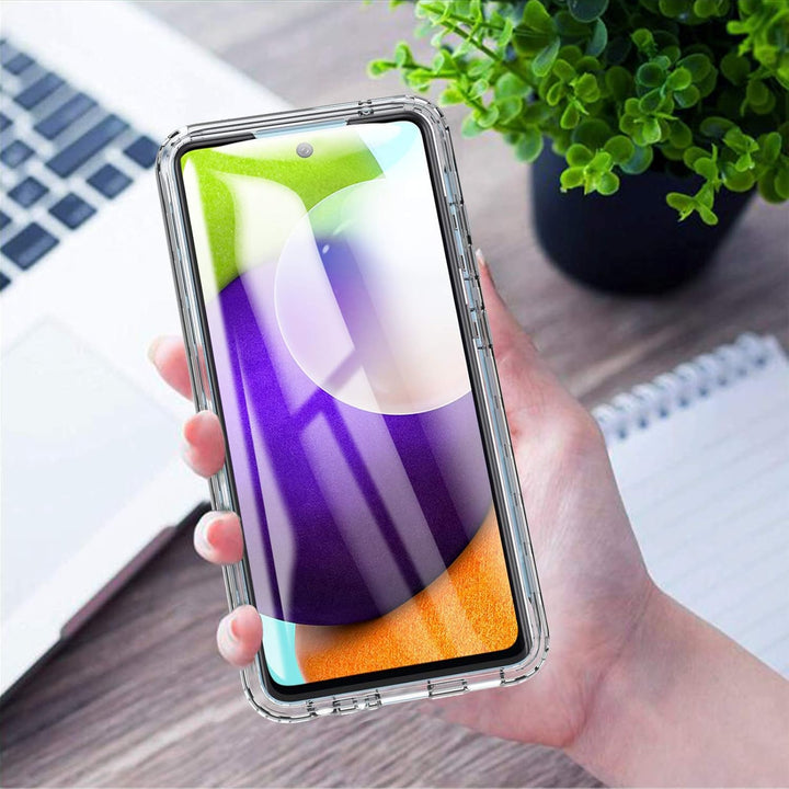 OWKEY für Samsung Galaxy A52 5G&4G / A52s 5G Hülle, 360 Grad Stossfest Handyhülle Silikon Roubst Cov