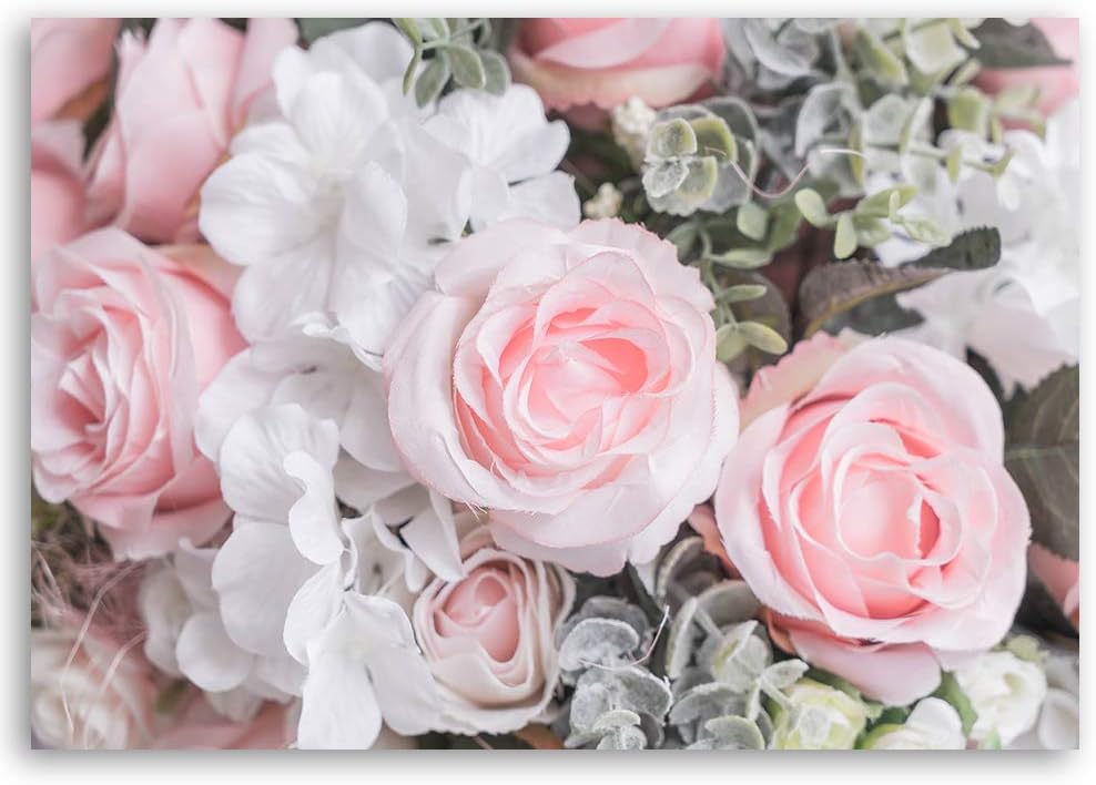 Feeby Deco Panel 90x60 cm Rosen Wandbild Wanddekoration Deko Kunst Kunstdruck Natur Blumen Rosa M910