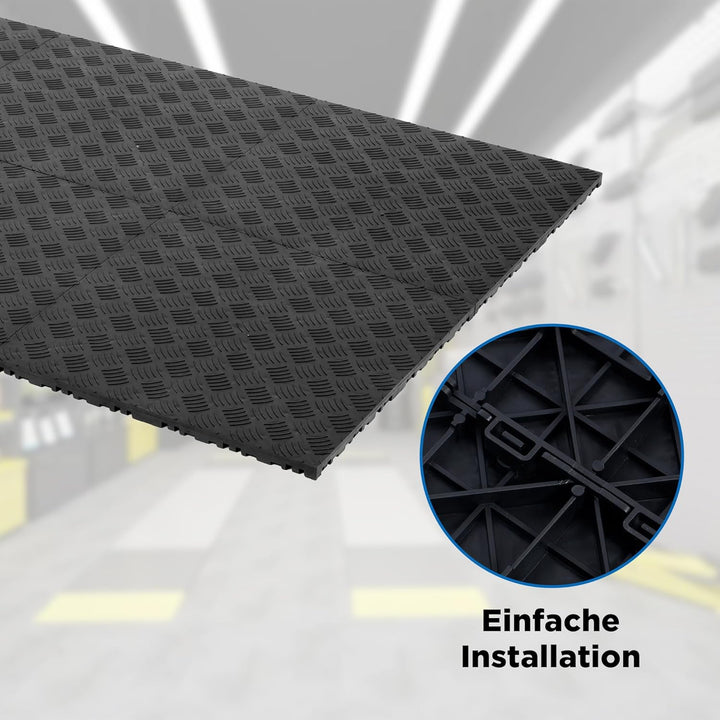 bimiti 20 Stück 40x40cm PVC Garagenboden, Garagenboden Fliesen aus Gummi, Garagenboden Schutzmatte r